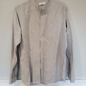 Mandarin collar long sleeve shirt from uniqlo